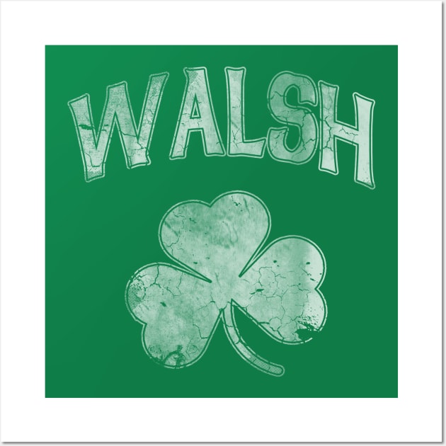 Walsh Irish Family Shamrock St Patricks Day Wall Art by E